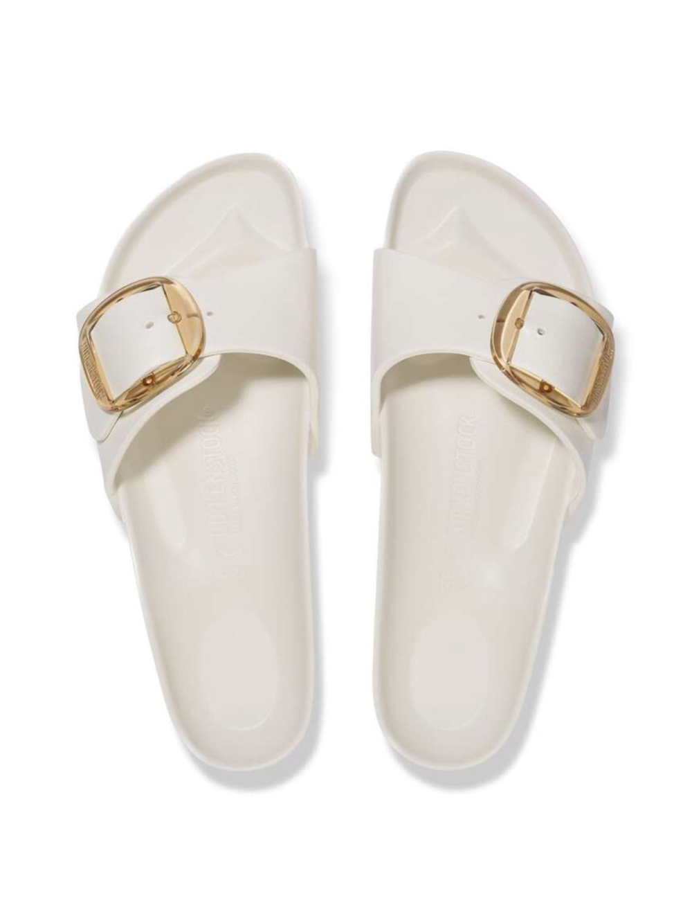 Women's Birkenstock Madrid Big Buckle Sandals in Eggshell Size 39/8.5